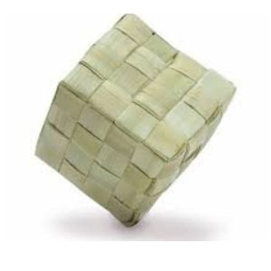 Cube en feuilles de palmier - Paquet de 5